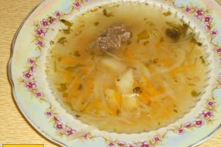 Щи кислые с говядиной