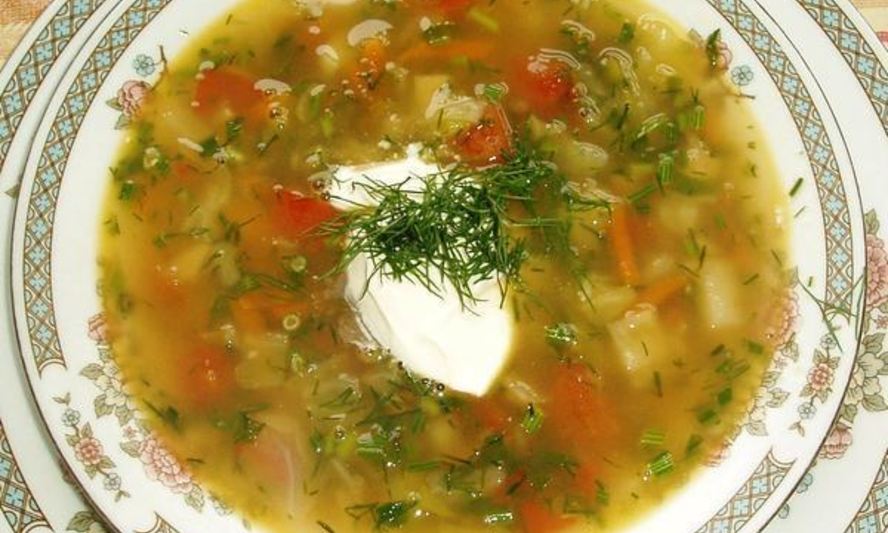 Рецепт щи помидорно-укропные