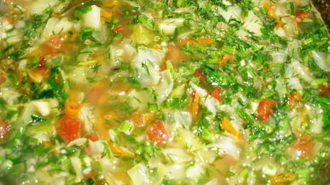 щи помидорно-укропные