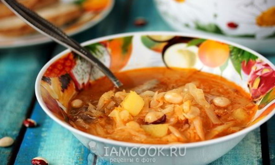 Рецепт щи с фасолью и желудками индейки