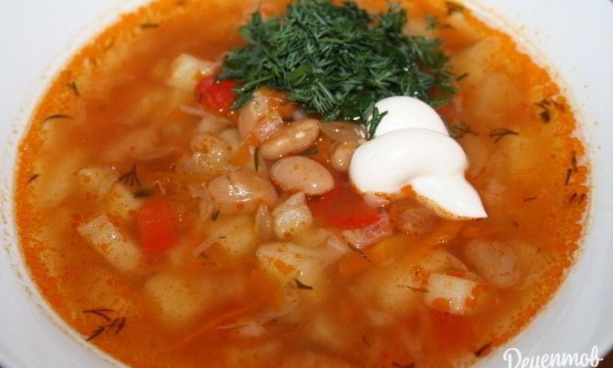 Рецепт щи с консервированной фасолью