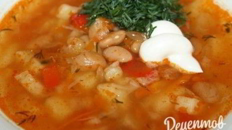 щи с консервированной фасолью