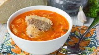 Свежие щи с говядиной