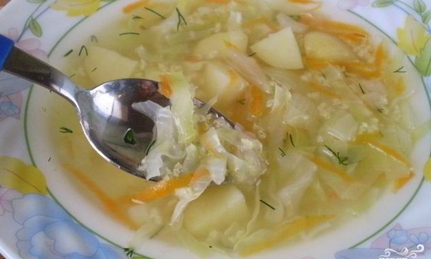 Рецепт вегетарианские щи из свежей капусты