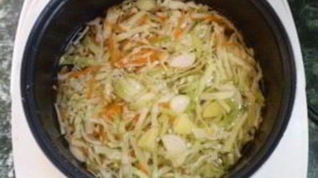 вегетарианские щи из свежей капусты