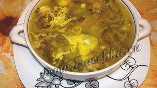 Зеленые щи из щавеля