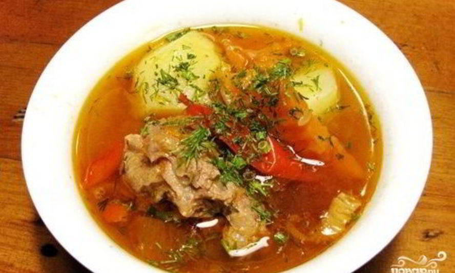 Рецепт шурпа из говядины в казане