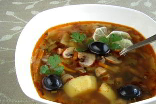 Грибная солянка постная