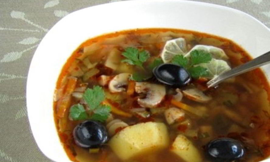 Рецепт грибная солянка постная