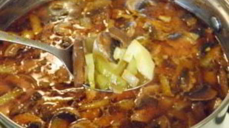 грибная солянка с картошкой