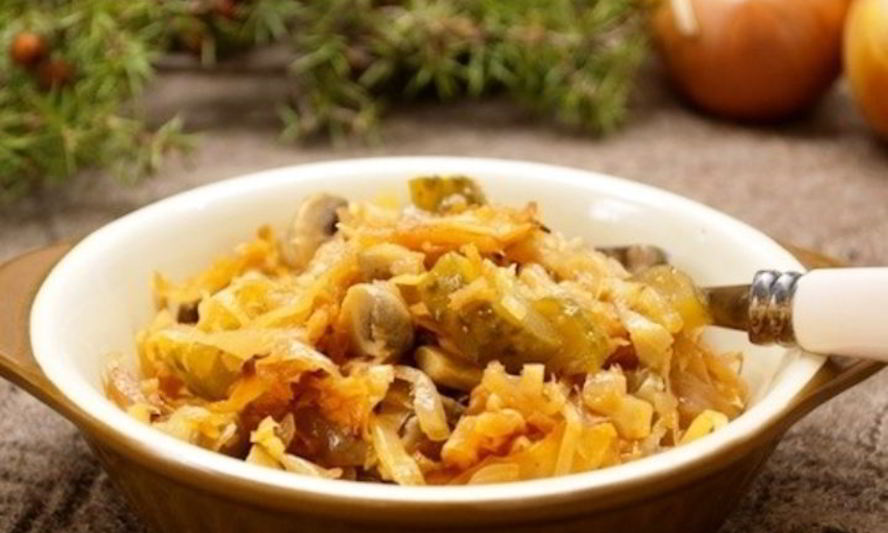 Рецепт капустная солянка с грибами