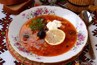 Мясная солянка с картофелем