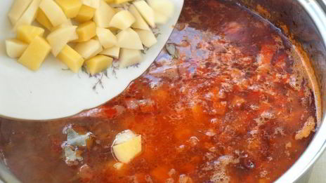 мясная солянка с картофелем