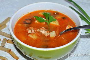 Рыбная солянка из горбуши