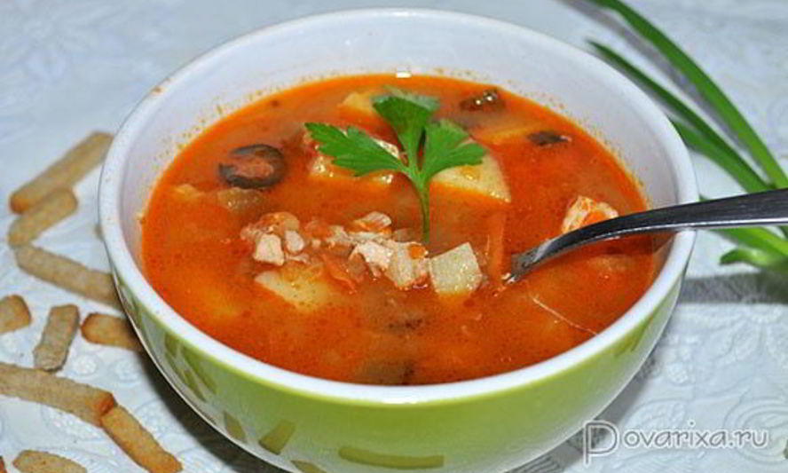 Рецепт рыбная солянка из горбуши