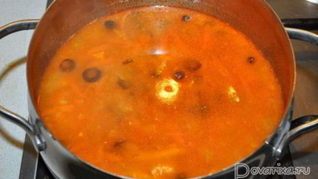 рыбная солянка из горбуши