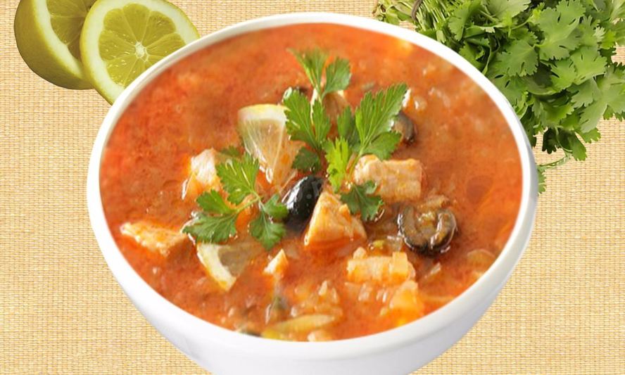 Рецепт рыбная солянка с белугой