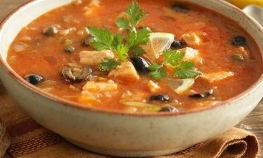 Рецепт рыбной солянки с семгоя