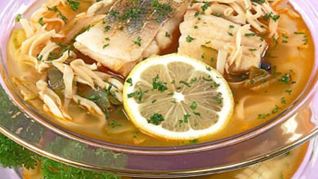 Солянка из кальмаров и рыбы