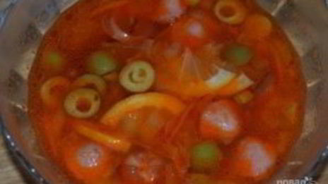 солянка из сосисок