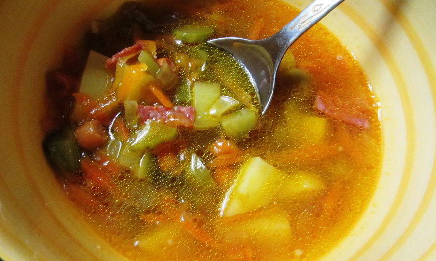 Рецепт солянка мясная с солеными огурцами