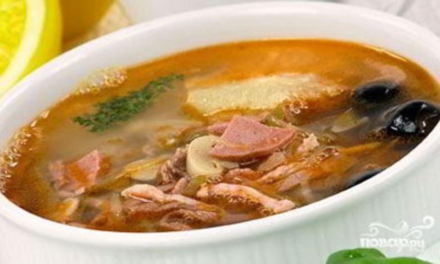 Рецепт солянка на ребрышках