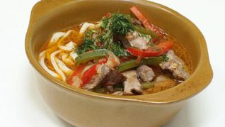 Солянка с говядиной и сладким перцем