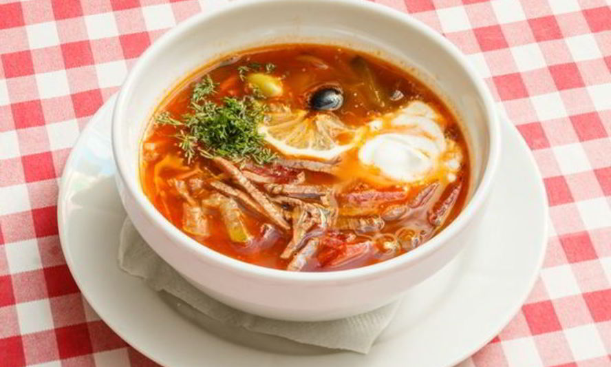 Рецепт солянка с говяжьим сердцем и беконом