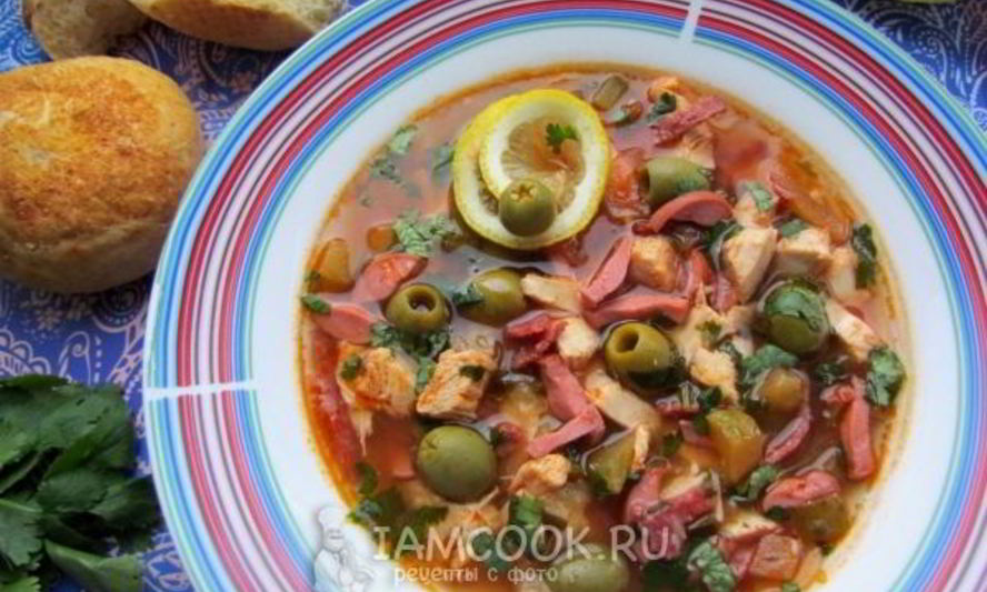 Рецепт солянка с колбасой и курицей