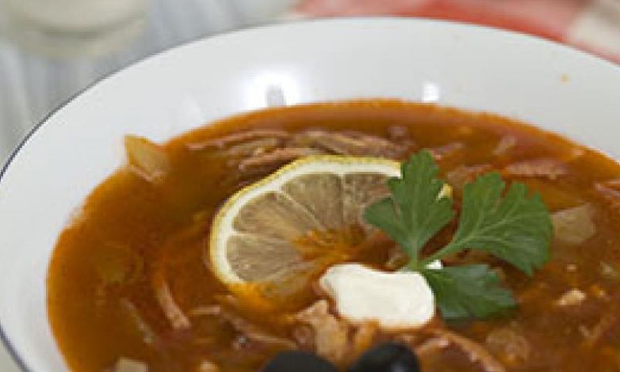 Рецепт солянка с копченой грудинкой