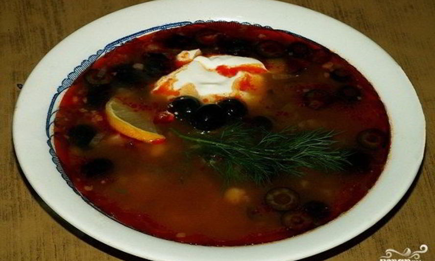 Рецепт солянка со свиными ребрышками