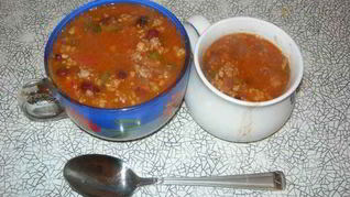 Суп чили с фасолью