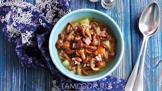 Суп грибной из замороженных опят