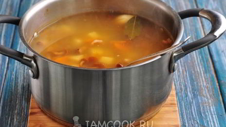 суп грибной из замороженных опят