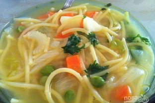 Суп из овощей с лапшой