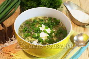 Суп из щавеля без мяса