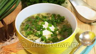Суп из щавеля без мяса