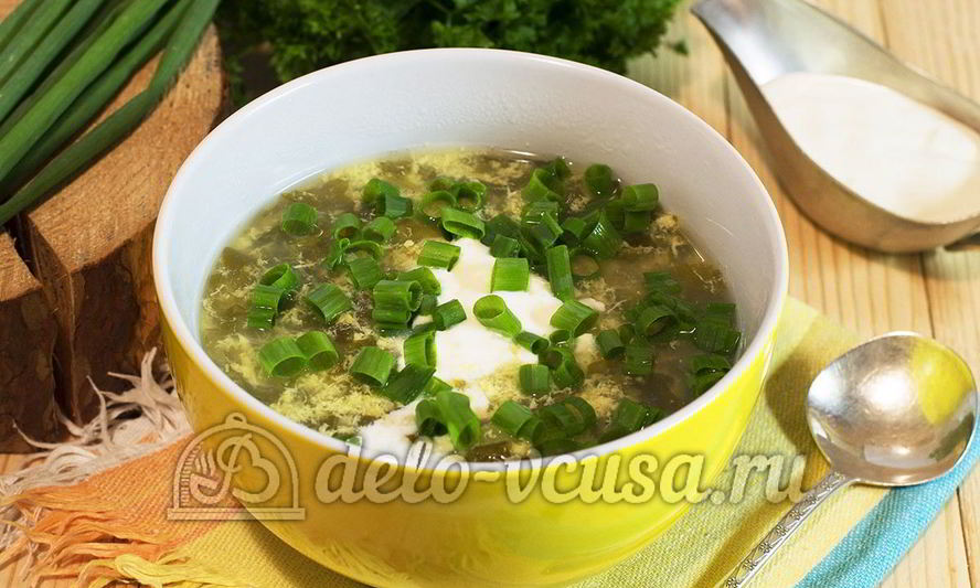Рецепт суп из щавеля без мяса