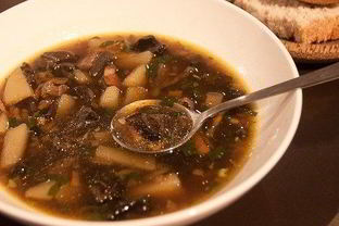 Суп из сушеных белых грибов