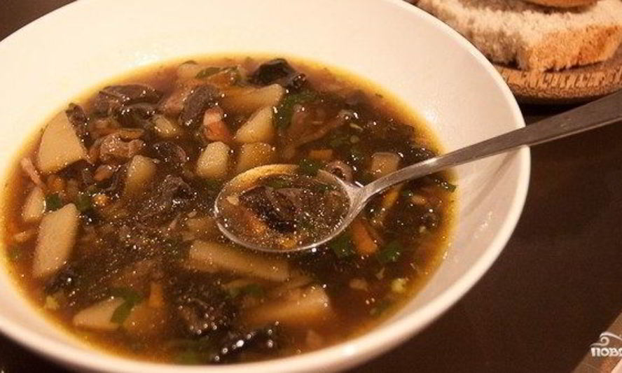 Рецепт суп из сушеных белых грибов