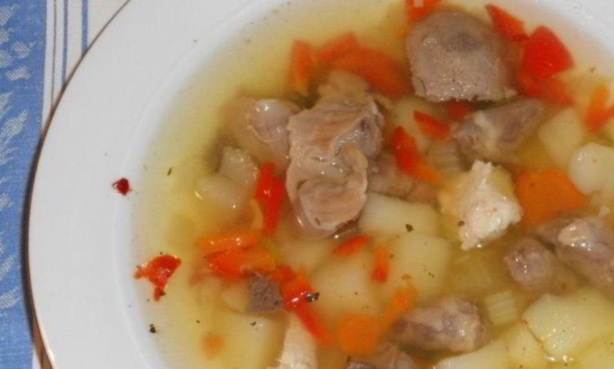 Рецепт суп из желудков и сердечек
