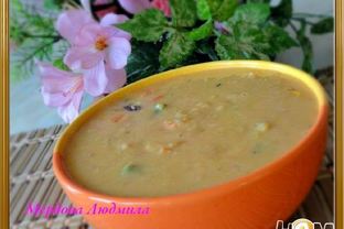 Гороховый суп-пюре с овощами