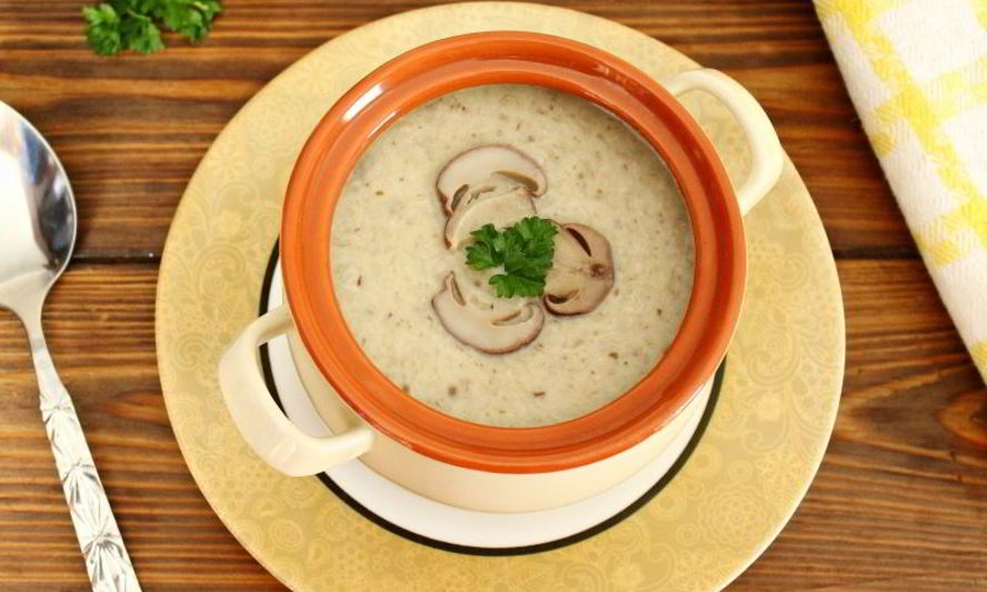 Рецепт грибной суп-пюре из замороженных грибов