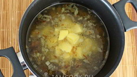 грибной суп-пюре из замороженных грибов