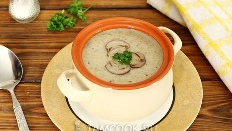 грибной суп-пюре из замороженных грибов