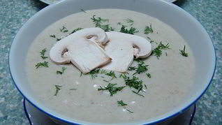 Картофельный суп-пюре с шампиньонами