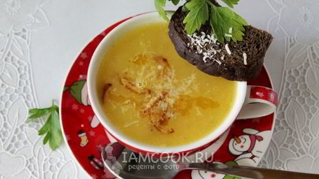 картофельный суп-пюре с сыром