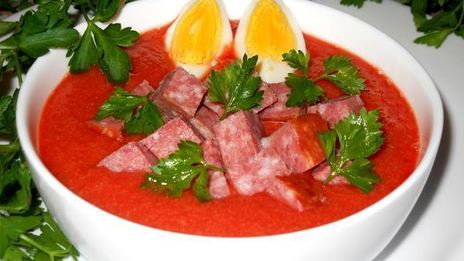 холодный томатный суп-пюре сальморехо