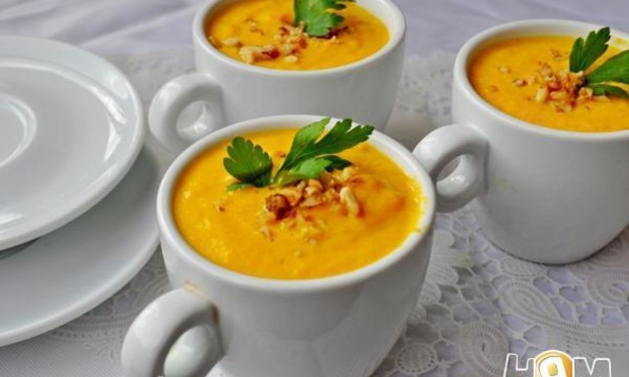 Рецепт морковно-сливочный суп-пюре с карри и ананасами