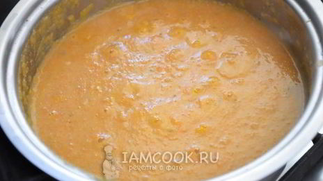морковный суп-пюре с фасолью